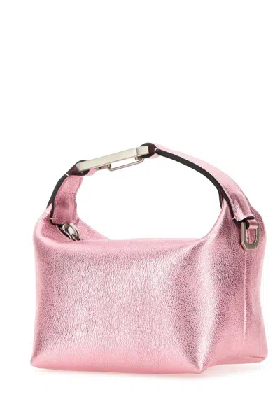 Shop Eéra Eéra Pink Leather Tiny Moon Tote Bag
