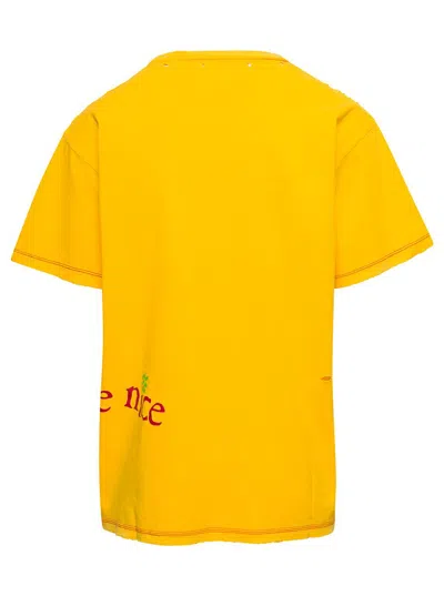 Shop Erl T-shirts In Yellow
