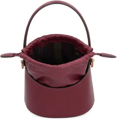 Shop Etro Saturno Mini Bucket Bag In Red-purple Or Grape