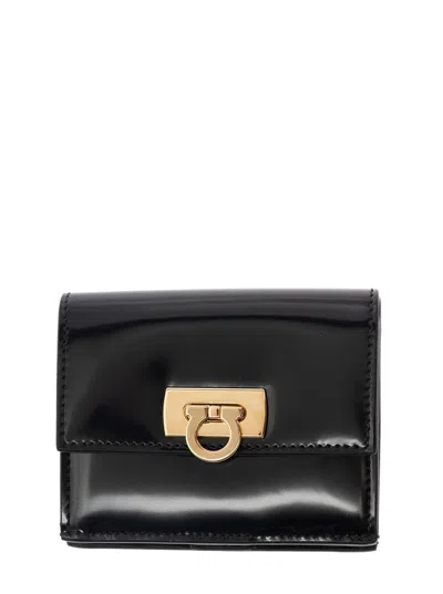 Shop Ferragamo French Wallet Accessories In Black