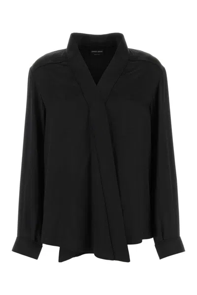 Shop Giorgio Armani Shirts In Black