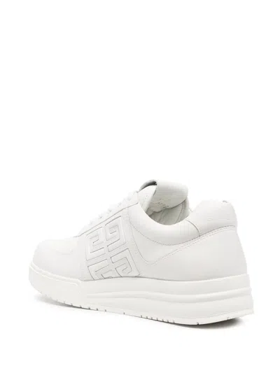 Shop Givenchy G4 Leather Low-top Sneakers In White