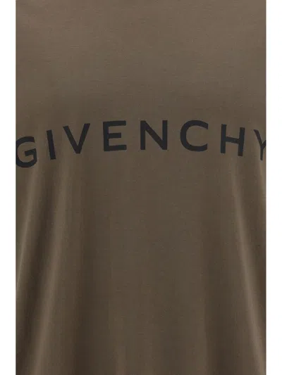 Shop Givenchy T-shirts And Polos In Brown