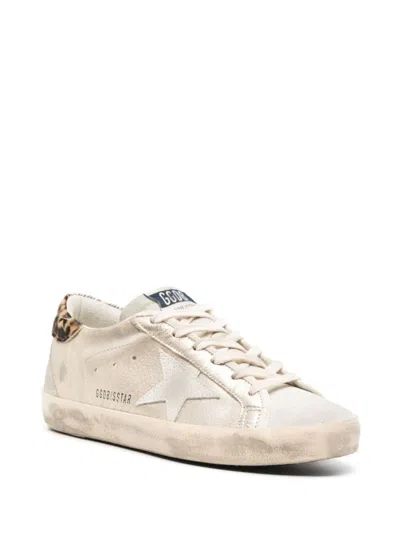 Shop Golden Goose Sneakers In Platinum/ice/beige/brown Leo