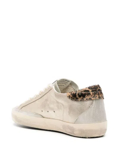Shop Golden Goose Sneakers In Platinum/ice/beige/brown Leo