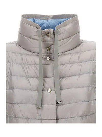 Shop Herno Grey Reversible Padded Quilted Gilet In Polyester Woman In 9490