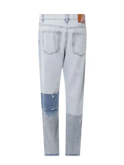 Shop Heron Preston Light Blue Cotton Jeans