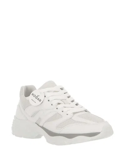 Hogan Leather Sneakers With Chunky Rubber Sole In White