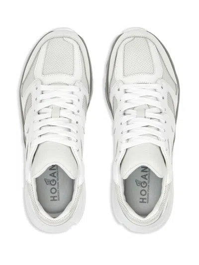 Hogan Leather Sneakers With Chunky Rubber Sole In White