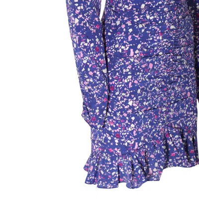 Shop Isabel Marant Blue Silk Lara Dress