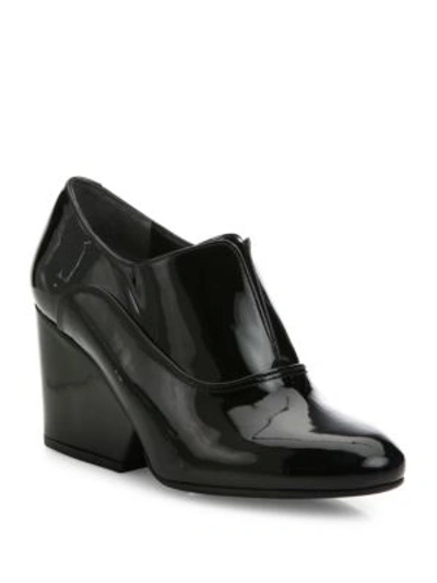 Shop Robert Clergerie Trevor Patent Leather Wedge Oxfords In Black