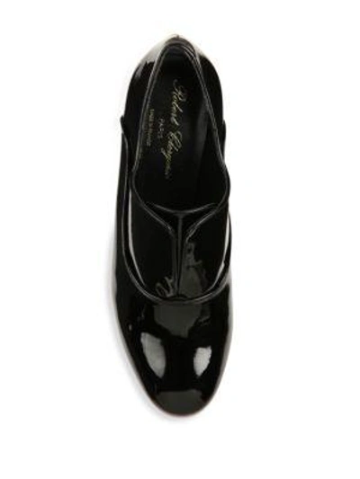 Shop Robert Clergerie Trevor Patent Leather Wedge Oxfords In Black