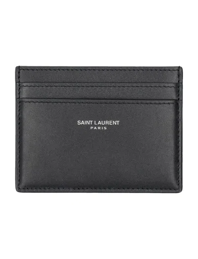 Shop Saint Laurent Credit Card Case In Black