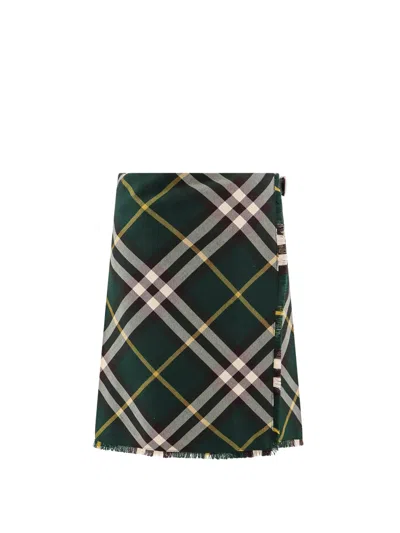 Shop Burberry Skirt In Beige