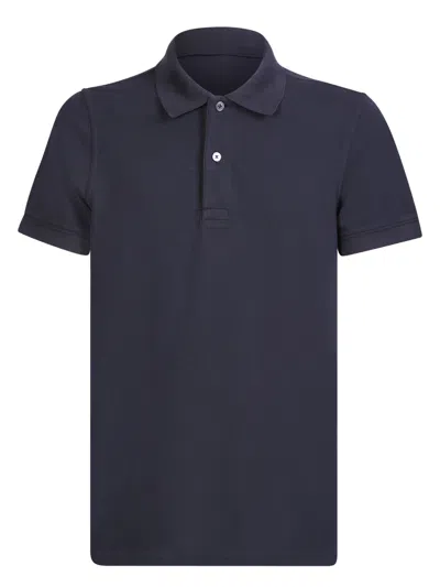 Shop Tom Ford Blue Polo Shirt