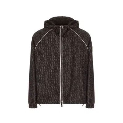 Shop Gucci Monogram Windbreaker Jacket In Gray