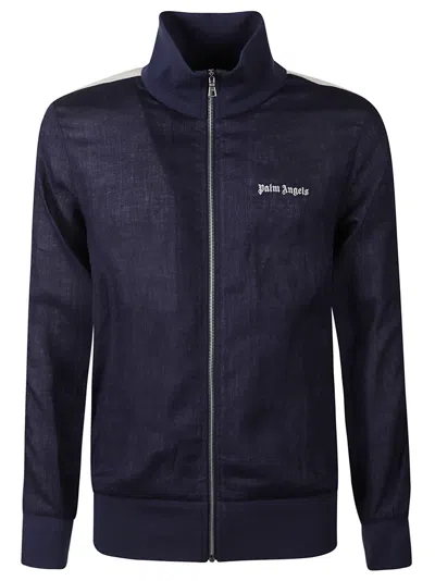 Shop Palm Angels Classic Logo Track Jacket In Navy Blue