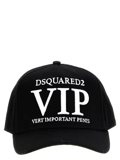 Shop Dsquared2 Vip Cap In Nero Bianco
