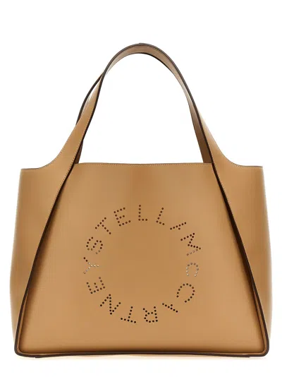 Shop Stella Mccartney The Logo Bag Shopping Bag In Sand