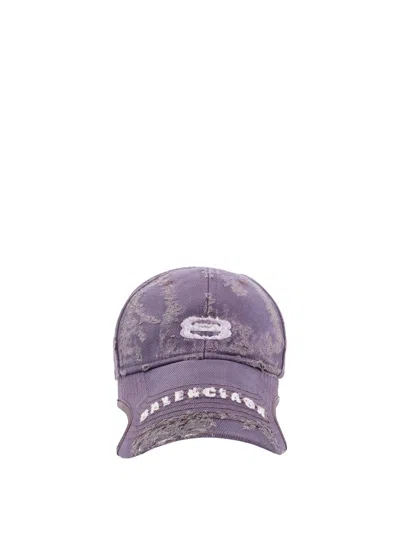 Shop Balenciaga Hat In Violet