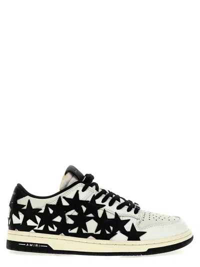 Shop Amiri Stars Low Sneakers In White/black