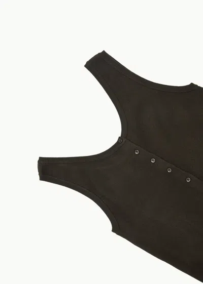 Shop Amomento Women Button U-neck Vest In Dark Brown