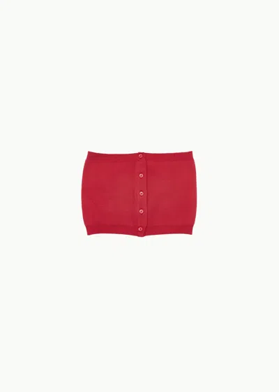 Shop Amomento Women Crop Button Cardigan Set In Red