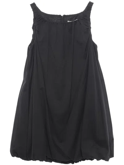 Shop Amomento Women Sheer Volume Mini Dress In Black