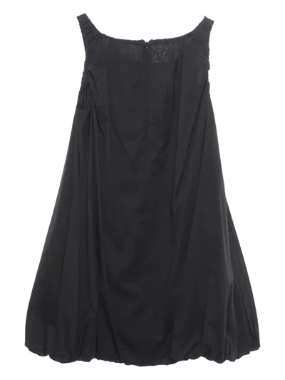 Shop Amomento Women Sheer Volume Mini Dress In Black