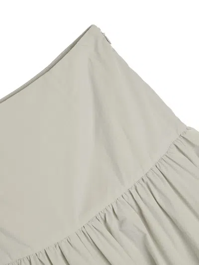 Shop Amomento Women Shirring Flare Pants In Light Grey