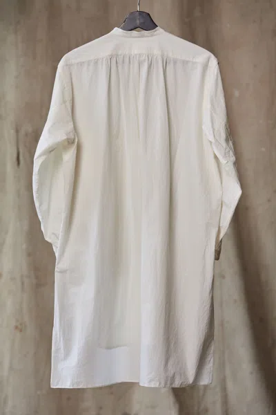 Shop Aviva Jifei Xue Stand Collar Pullover Long Shirt In White