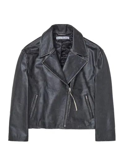 Shop Acne Studios Long Sleeved Zipped Jacket In Black
