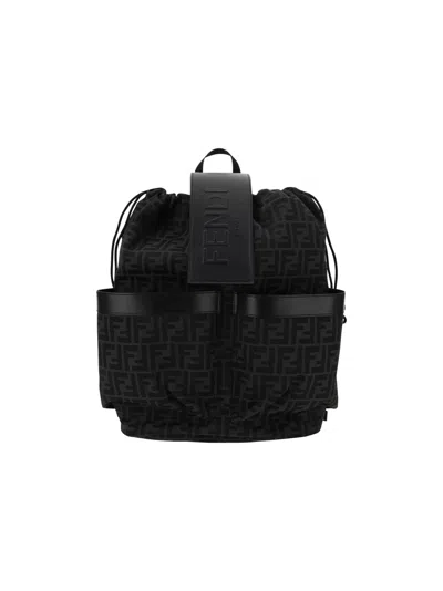 Shop Fendi Small Backpack In Black