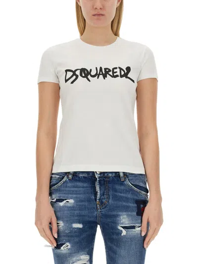 Shop Dsquared2 T-shirt With Logo In C