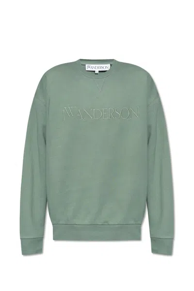 Shop Jw Anderson J.w. Anderson Sweatshirt With Logo In Green