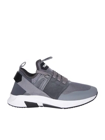 Shop Tom Ford Yago Grey Sneakers