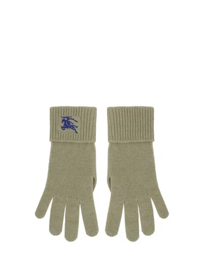 Shop Burberry Gloves In Hunter