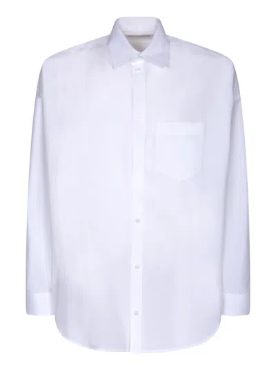 Shop Balenciaga Logo Black Shirt In White