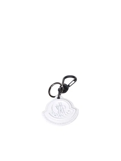 Shop Moncler Key Ring White Keychain