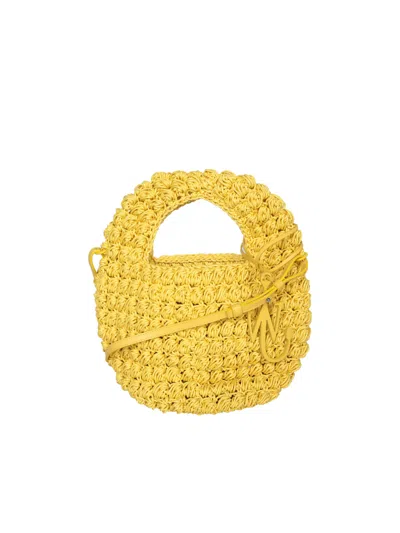 Shop Jw Anderson J.w. Anderson Popcorn Basket Yellow Large Bag