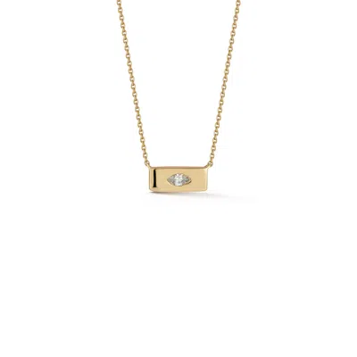 Shop Dana Rebecca Designs Alexa Jordyn Mini Inlay Gold Bar Necklace In Yellow Gold