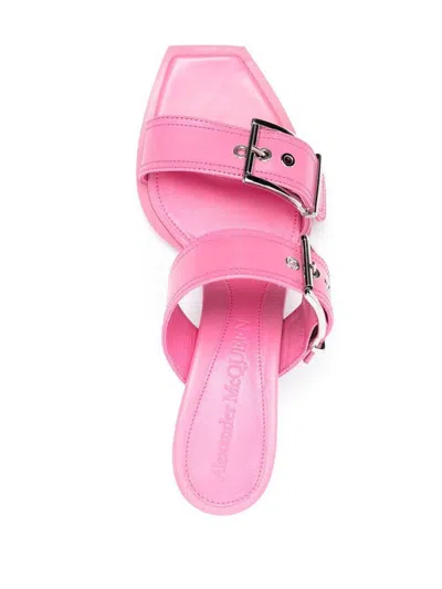 Shop Alexander Mcqueen Sandals In S.pink/sil