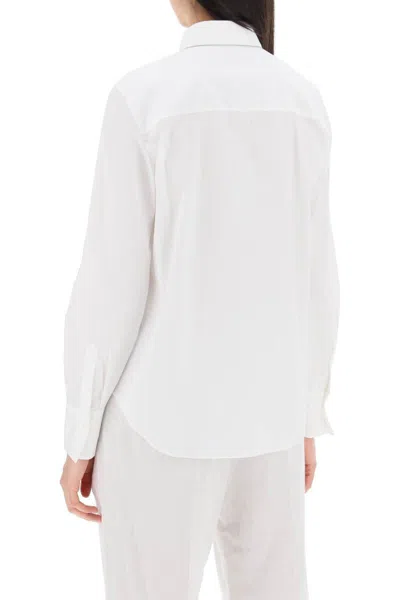 Shop Brunello Cucinelli "shirt With Shiny In White