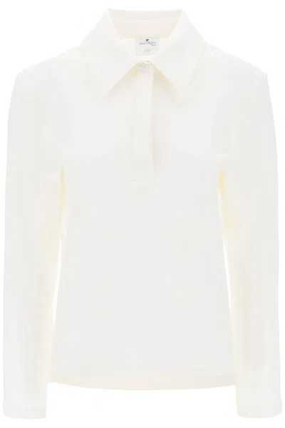 Shop Courrèges Courreges Cotton Piqué Polo Shirt In White