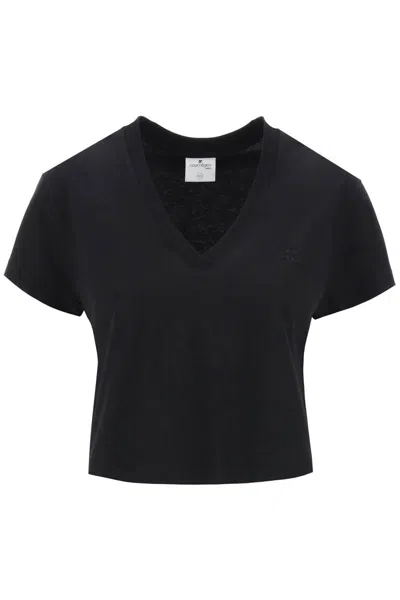 Shop Courrèges Courreges Twisted T-shirt Mini Dress In Black