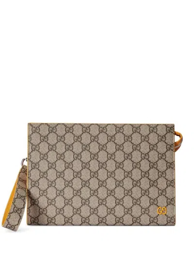 Shop Gucci Pouch Gg Bags In Brown