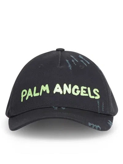 Shop Palm Angels Seasonal Logo Cap Accessories In Black