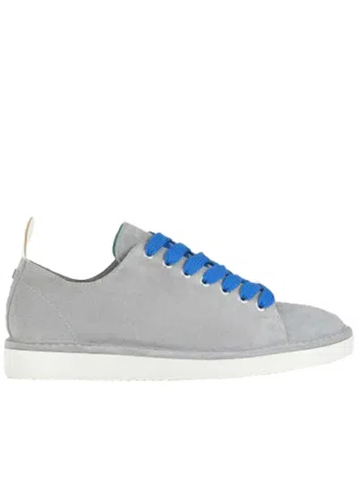 Shop Pànchic Panchic Lace-up Sneakers In Suede Shoes In Grey