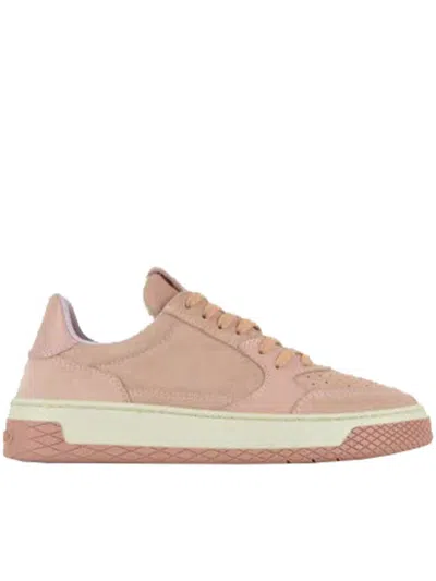 Shop Pànchic Panchic Low-top Suede And Leather Sneaker Shoes In Pink & Purple