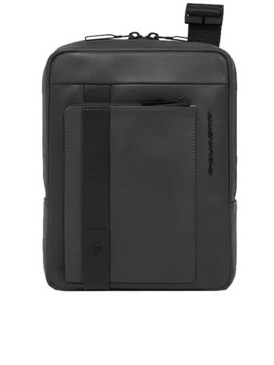 Shop Piquadro Leather Ipad Mini Holder Pouch Bags In Black
